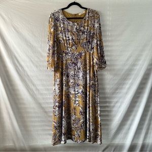Empire Waist Vintage Long Sleeve Dress